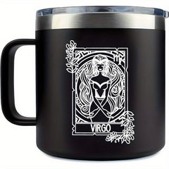 Virgo Zodiac Insulated Mug 14oz Double Walled Stainless Steel Travel Cup
