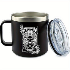 Virgo Zodiac Insulated Mug 14oz Double Walled Stainless Steel Travel Cup