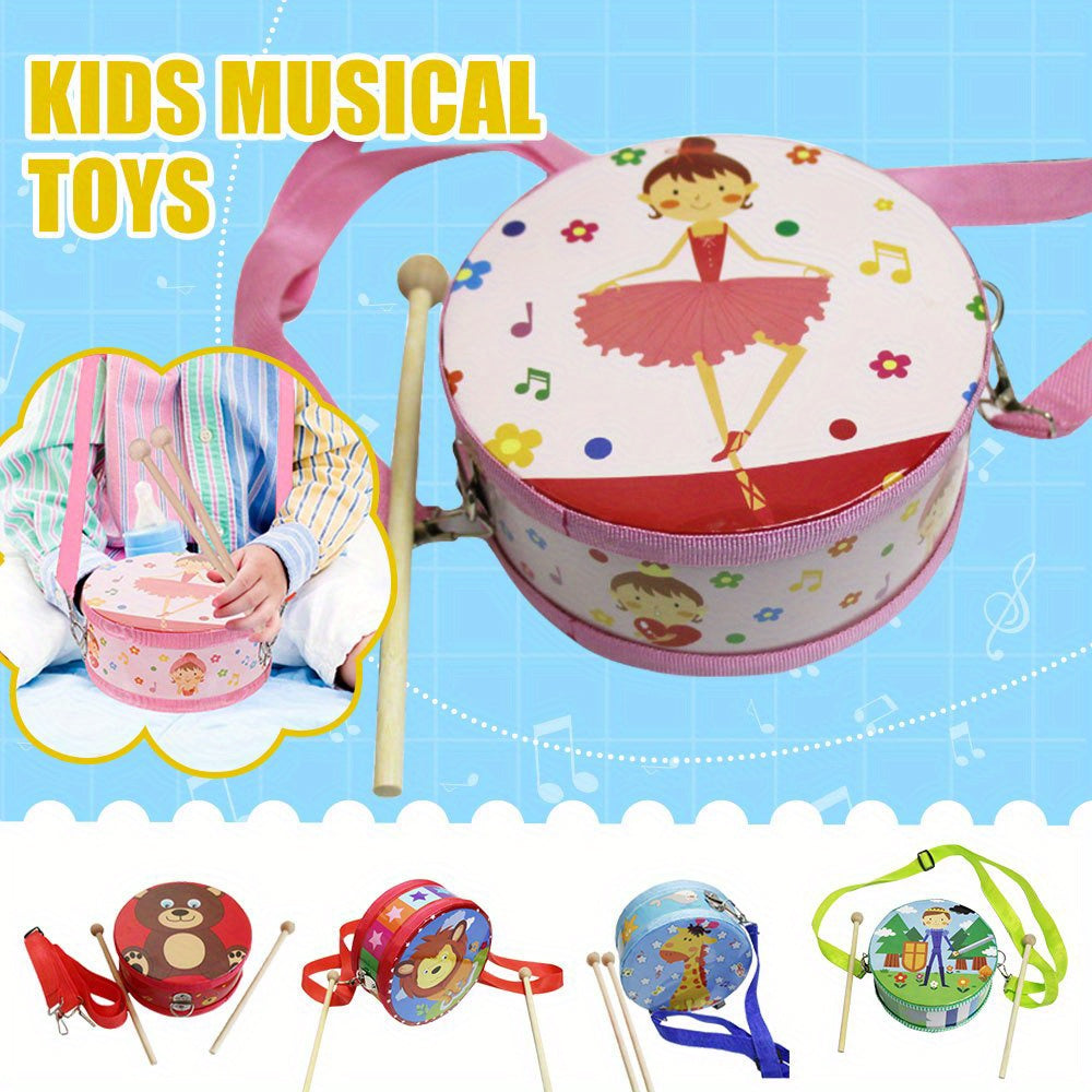 Kids Marching Snare Drum Set with Strap and Drumsticks