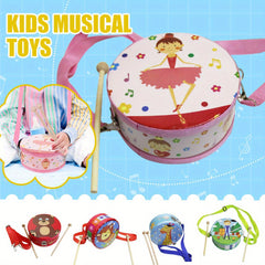 Kids Marching Snare Drum Set with Strap and Drumsticks