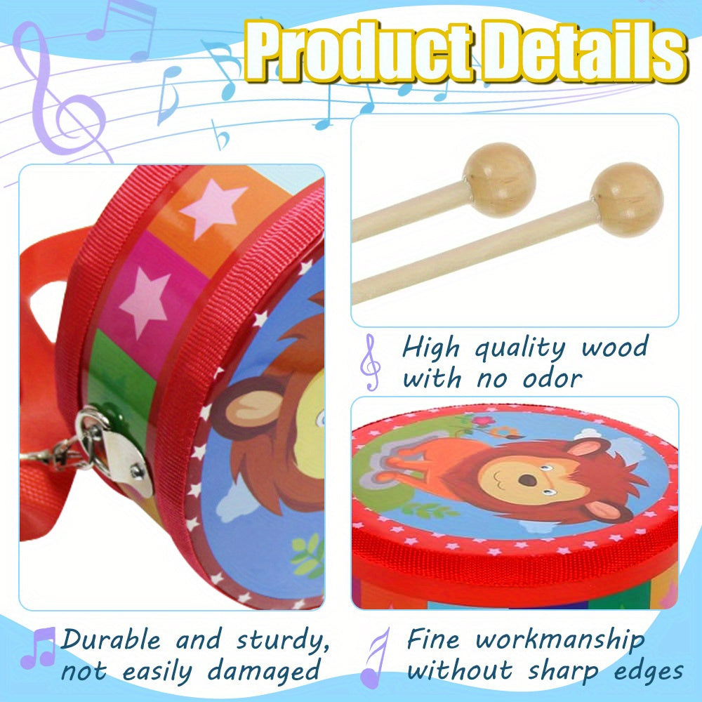 Kids Marching Snare Drum Set with Strap and Drumsticks
