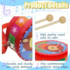 Kids Marching Snare Drum Set with Strap and Drumsticks