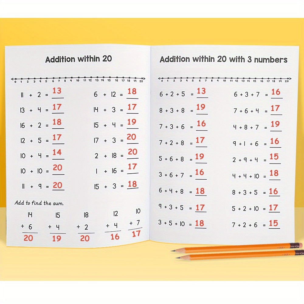 LACHILLY Number Lines Addition & Subtraction Workbook for Ages 6-12