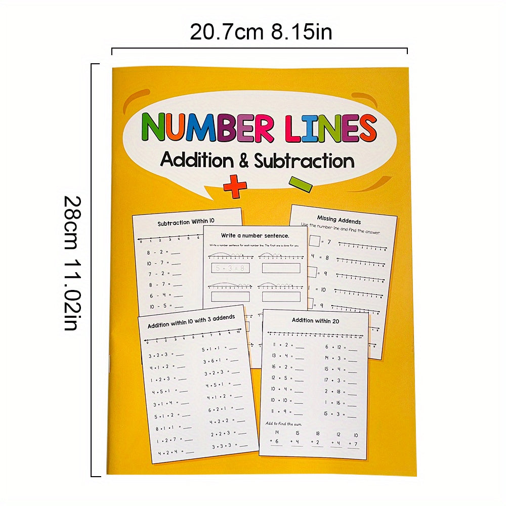 LACHILLY Number Lines Addition & Subtraction Workbook for Ages 6-12