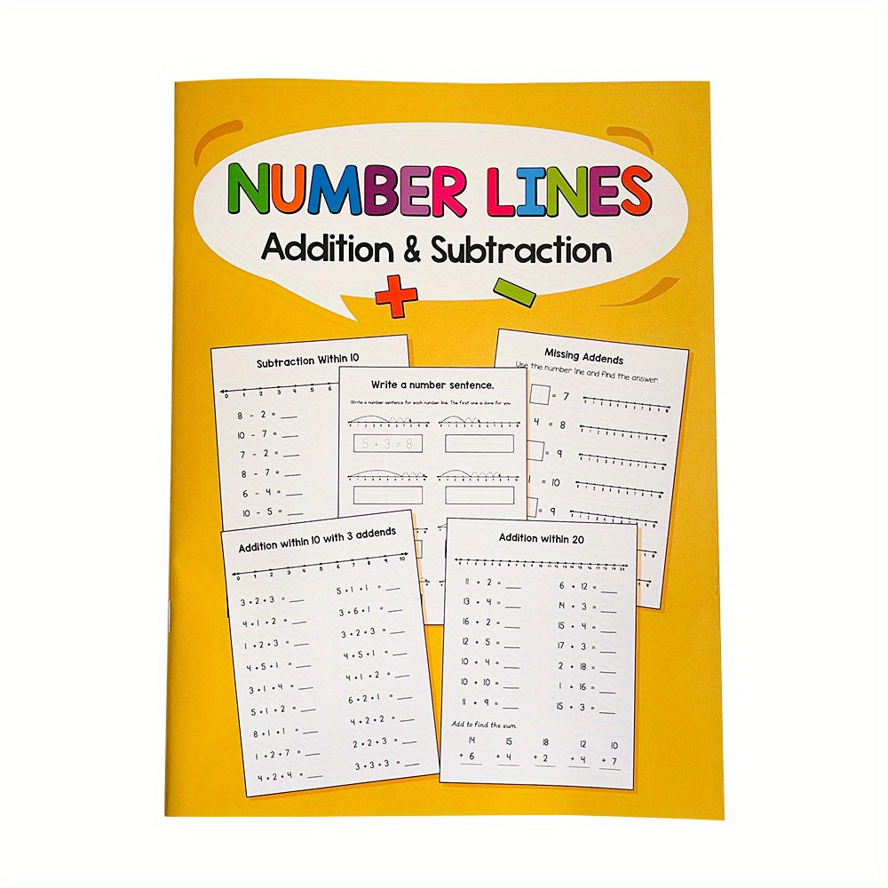 LACHILLY Number Lines Addition & Subtraction Workbook for Ages 6-12