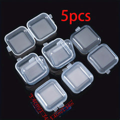 5pcs Mini Plastic Storage Box Set for Pills Jewelry Portable Pill Storage