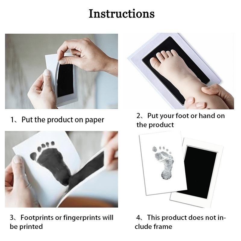 2 Pack Baby Handprint & Footprint DIY Kit Non Toxic Ink Pad Newborn Souvenir