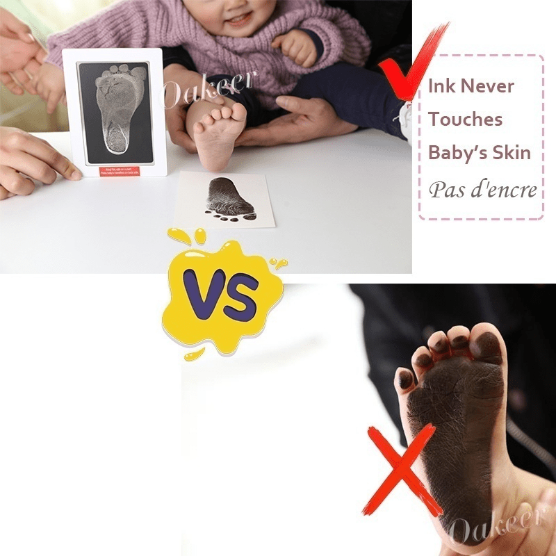 2 Pack Baby Handprint & Footprint DIY Kit Non Toxic Ink Pad Newborn Souvenir