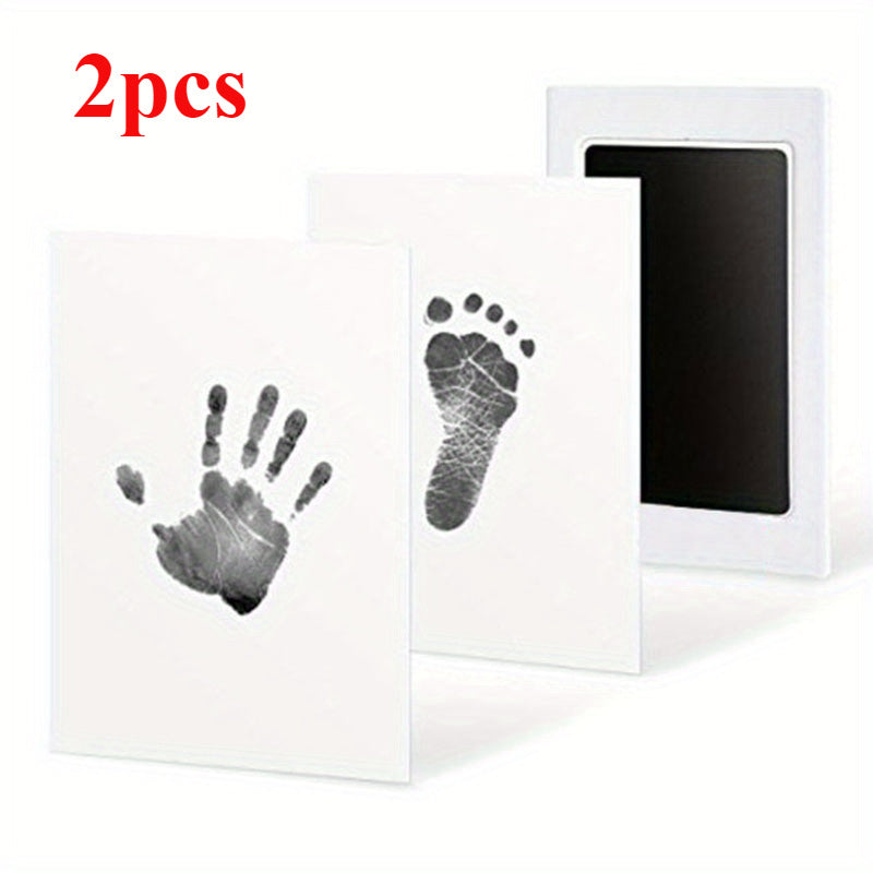 2 Pack Baby Handprint & Footprint DIY Kit Non Toxic Ink Pad Newborn Souvenir