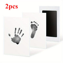 2 Pack Baby Handprint & Footprint DIY Kit Non Toxic Ink Pad Newborn Souvenir