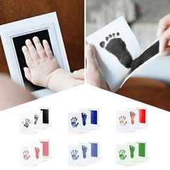 2 Pack Baby Handprint & Footprint DIY Kit Non Toxic Ink Pad Newborn Souvenir