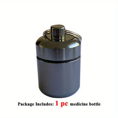 Waterproof Pill Container Mini Box Keychain Metal Organizer Portable Pocket