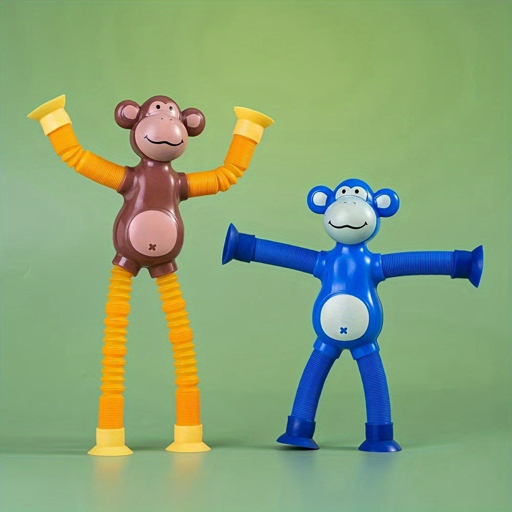 4pcs Stretchy Monkey Suction Cup Toys Colorful Goodie Bag Ideal