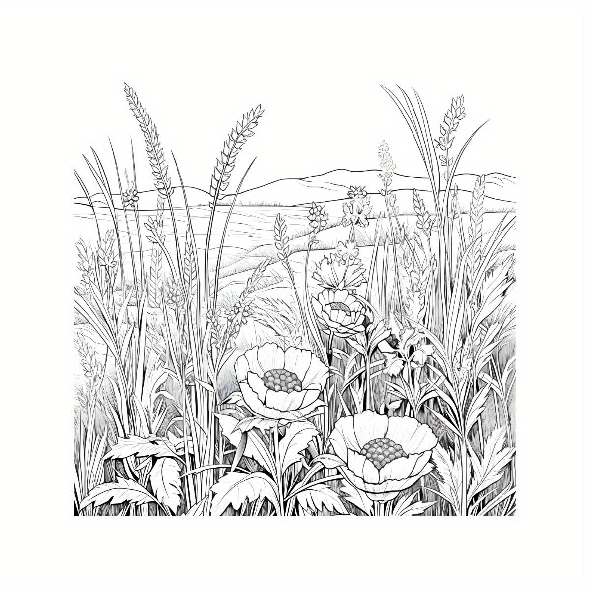 Romantic Countryside Journey Coloring Book 22 Pages 20x20cm Deluxe Edition