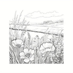 Romantic Countryside Journey Coloring Book 22 Pages 20x20cm Deluxe Edition