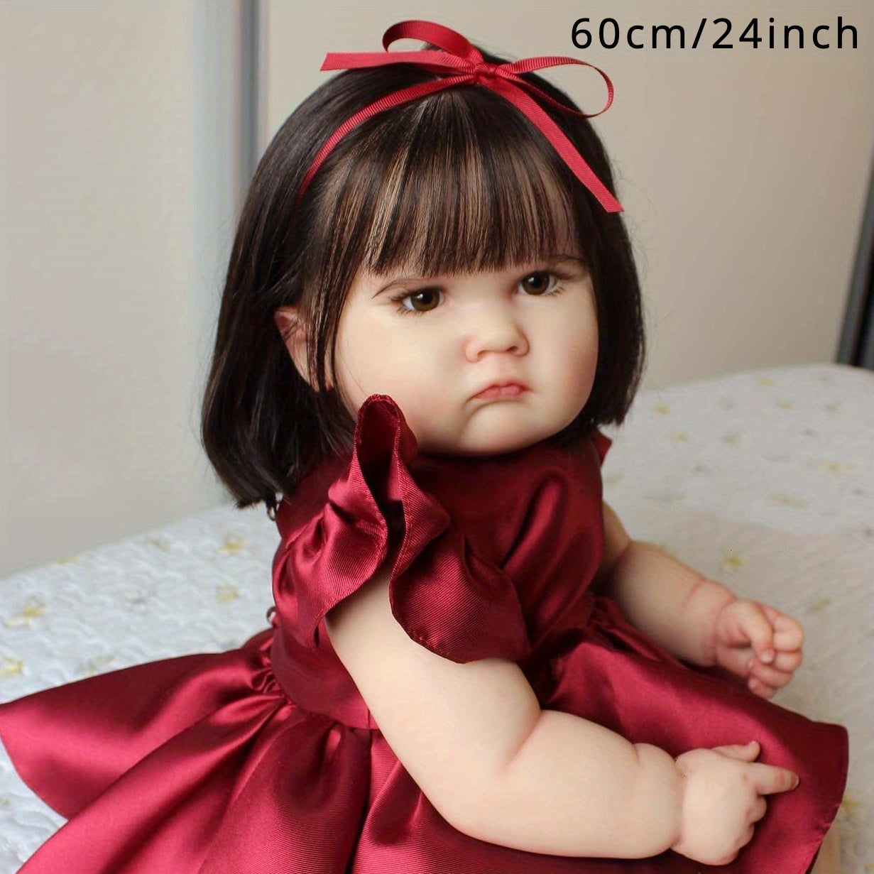 24 Inch Princess Reborn Doll Red Gown