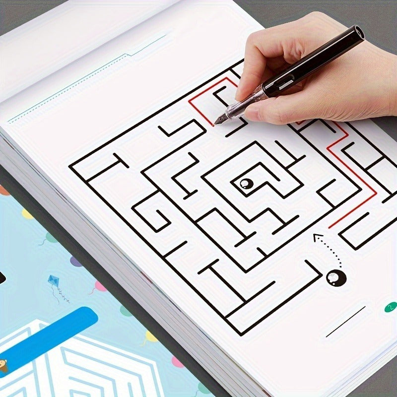 Brain Boosting Maze Training Book for Kids