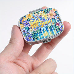 Faith Patterned Pill Boxes Set of 2 with 3 & 2 Compartments