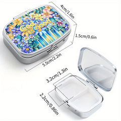 Faith Patterned Pill Boxes Set of 2 with 3 & 2 Compartments