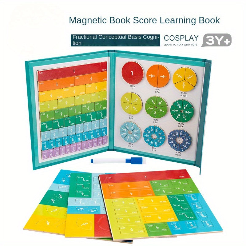 Magnetic Fractional Math Learning Book for Kids 3-8 Years