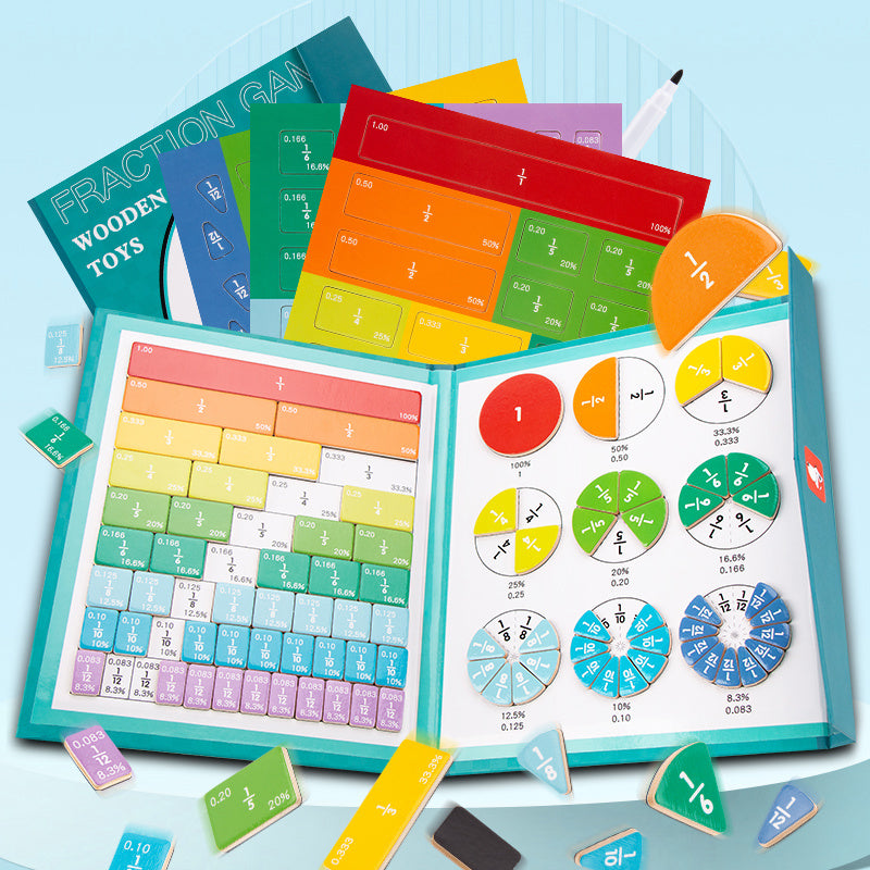 Magnetic Fractional Math Learning Book for Kids 3-8 Years
