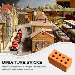 Red Mini Bricks Masonry Crafts DIY Building Model Clay Sandbox Wall Decor
