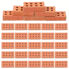 Red Mini Bricks Masonry Crafts DIY Building Model Clay Sandbox Wall Decor