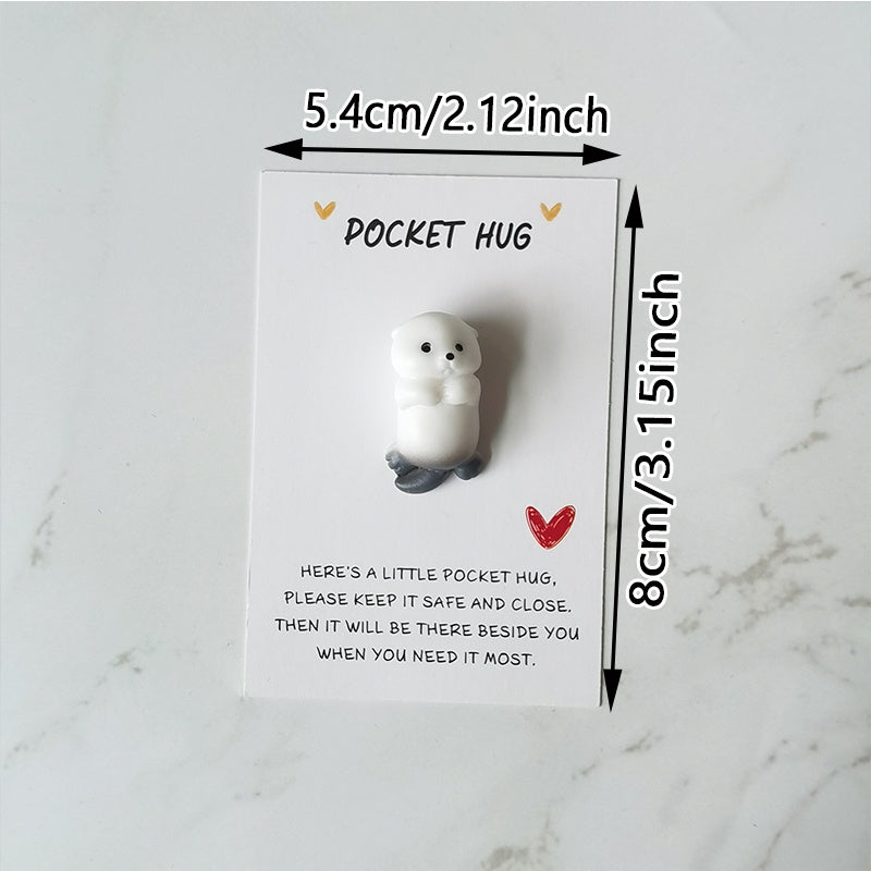 Animal Pocket Hug Cards for Various Occasions