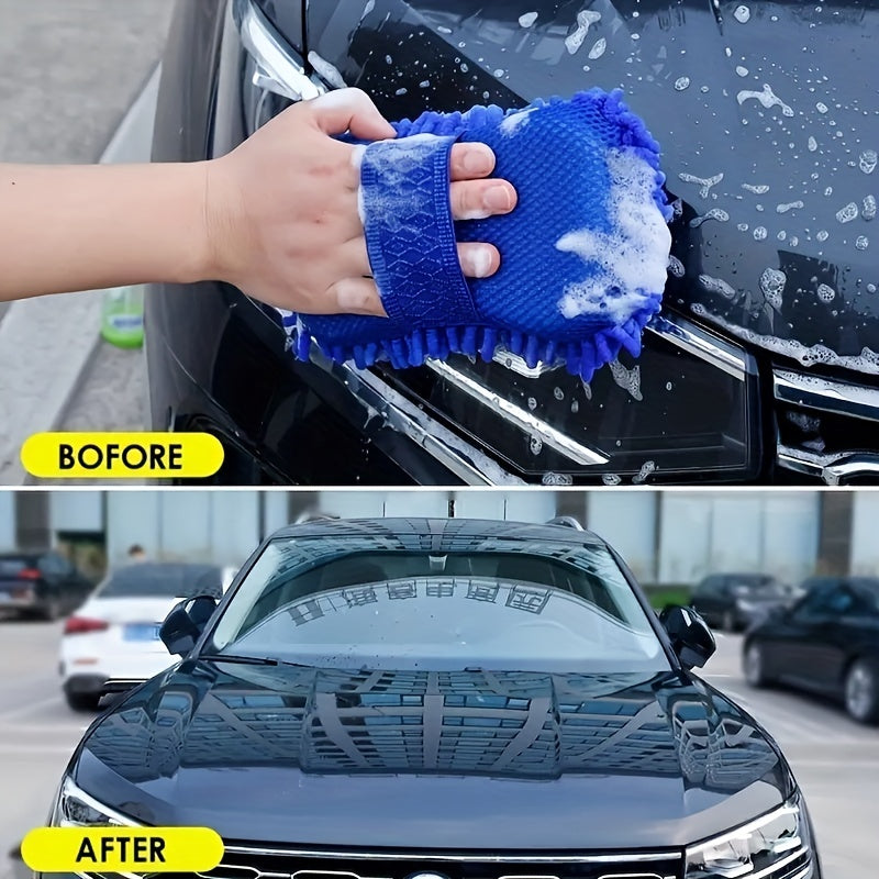 Soft Coral Velvet Car Wash Sponge Detail Cleaning Brush
