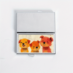 Happy Puppy Pattern Rectangular Pill Box 7 Compartment Portable Pill Box