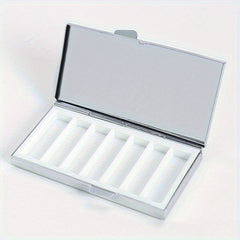 Seaside House Rectangular Pill Box 7 Compartment Portable Pill Box