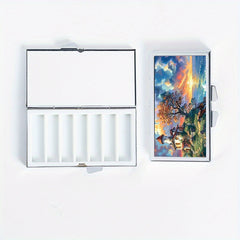 Seaside House Rectangular Pill Box 7 Compartment Portable Pill Box