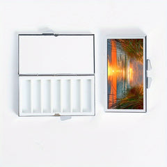 Seaside Sunset Pattern Printed Medicine Box 7 Compartment Pill Box