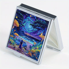 Compact 4 Compartment Pill Organizer with Seaside Portable Medicine Box