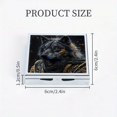 Wolf Armor Square Pill Box 4 Compartments Portable Medicine Organizer