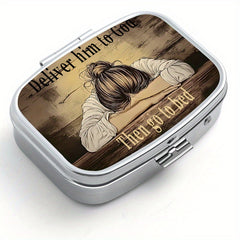 Sleeping&Printing 2 Compartment Pill Box Mini Medicine