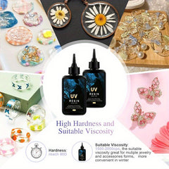 UV Resin Kit for Jewelry Making, 500g, High Viscosity, Crystal Clear Hard Type