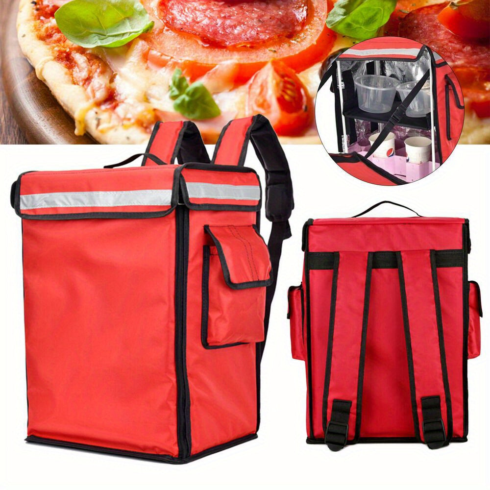 Foil Insulated Food Pizza Bag for Motorbike Bike
