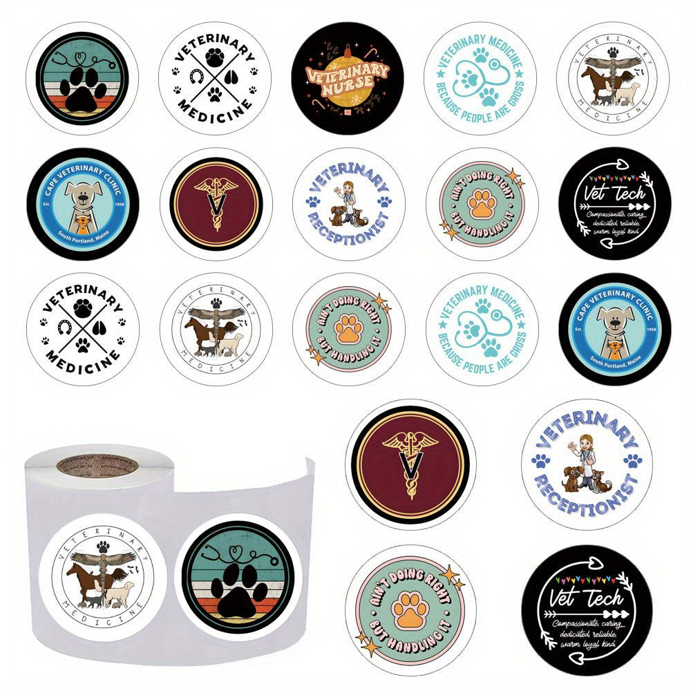 500pcs Vet Med Aesthetic Graffiti Stickers Cartoon Decals Pack
