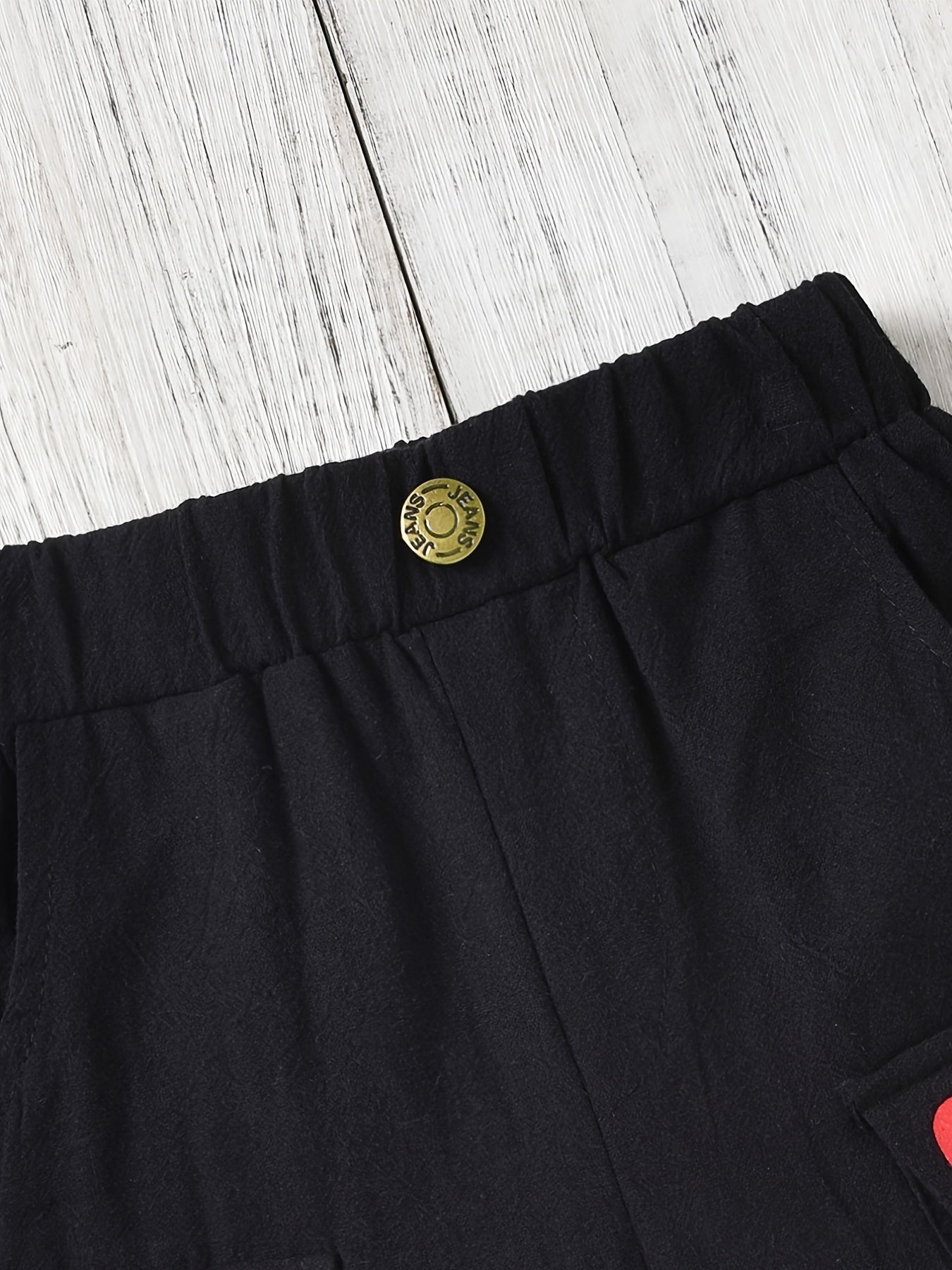 BOY Print Elastic Waistband Casual Shorts