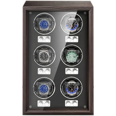 Wooden Watch Winder Storage Box 6 Slot