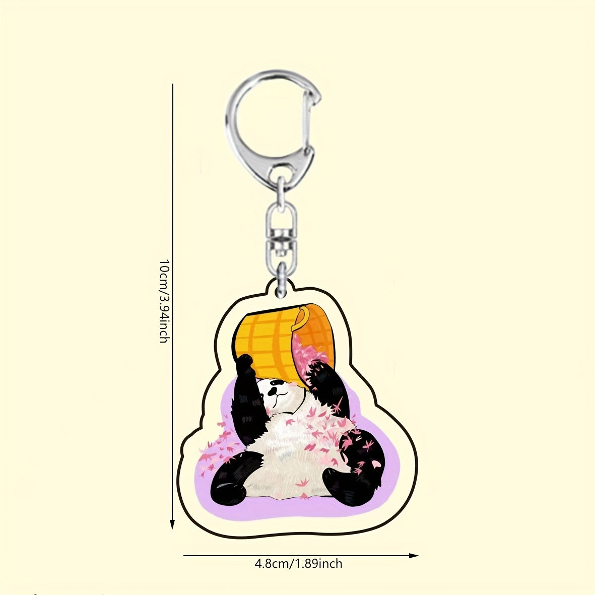Panda Keychain Pendant for Car Keys Backpacks Wallets