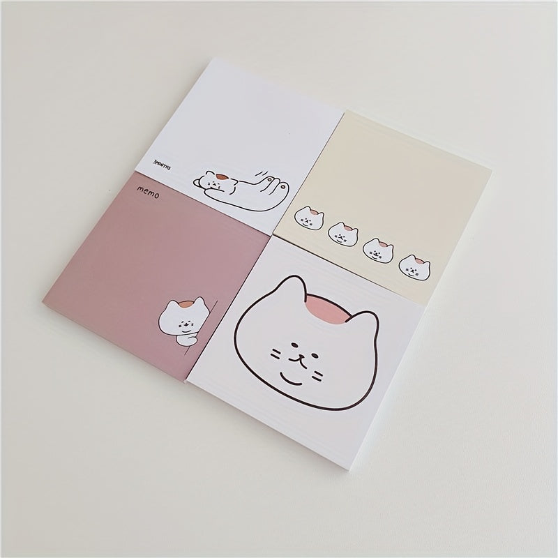 50 Sheets Cat Memo Paper Non-sticky Memo Book & Memo Pad for Notes