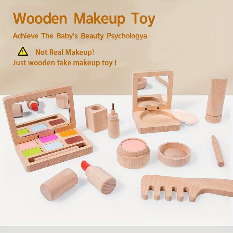 Wooden Play House Makeup Toy for Girls