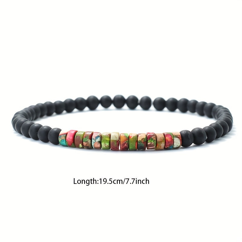 Men's Frosted Stone Beads Bracelet Gift For Men