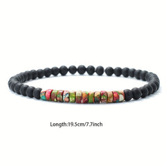 Men's Frosted Stone Beads Bracelet Gift For Men