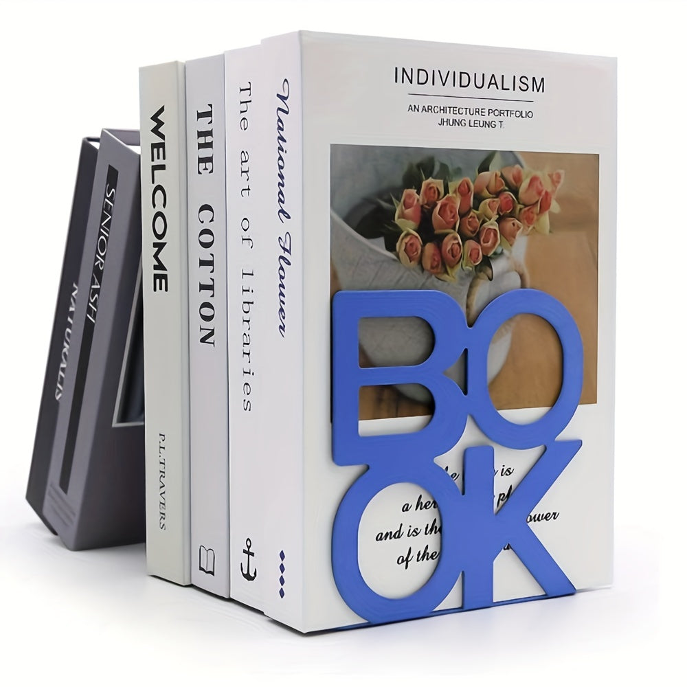 Iron Book Stand Support Non Slip Rack Shelf Holder