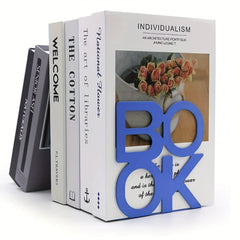 Iron Book Stand Support Non Slip Rack Shelf Holder