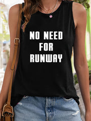 Letter Pattern Stretchy Sports Vest Casual Top