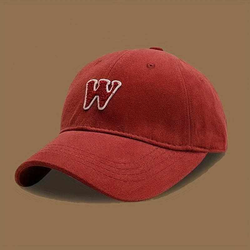 W Embroidery Baseball Cap Casual Women Sun Hat Outdoor Sunscreen Sports Hats